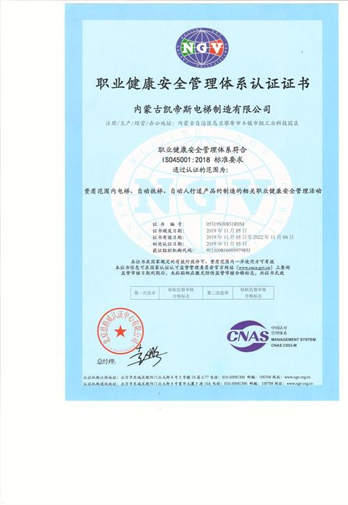 公司通過職業(yè)健康安全管理體系認(rèn)證審核